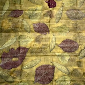 SOIE TUSSAR TEINTES NATURELLES ECO IMPRESSION VERT