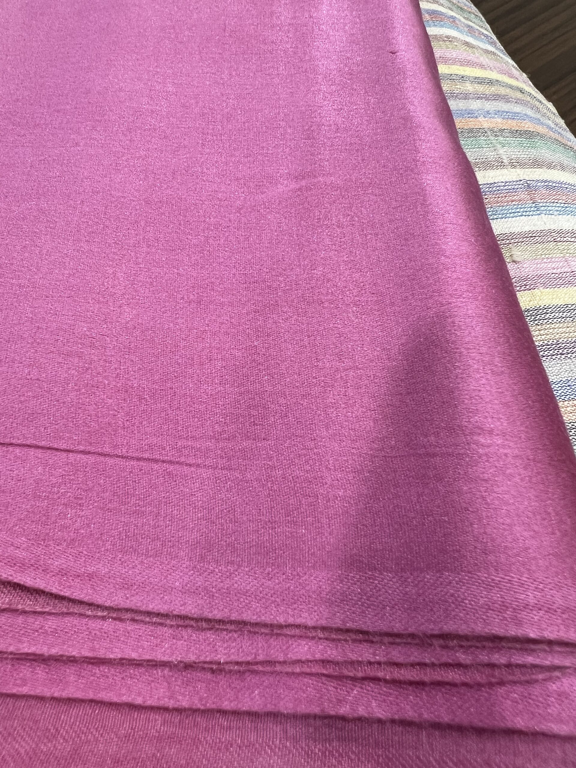 Katan de soie tissé main couleur Rose | Tohora