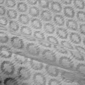 Tissu Organza de soie Tissé main avec motifs tissé en coton Collection Blanc de Blanc Tohora