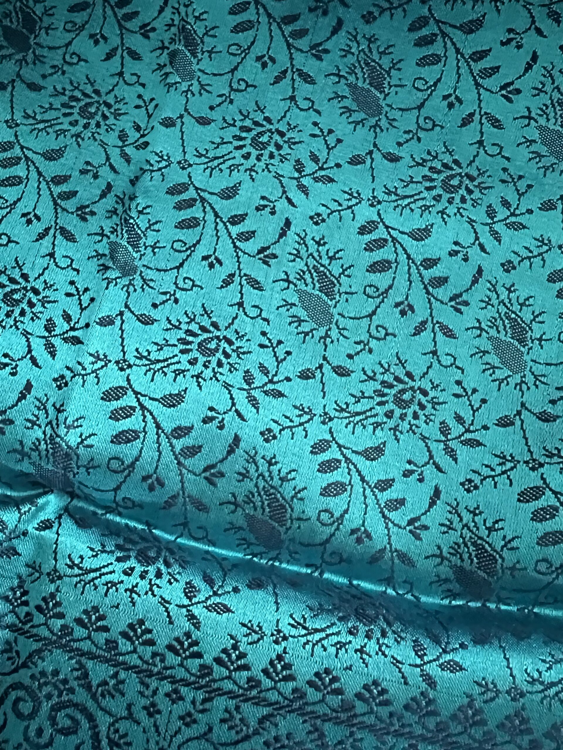 TANCHOI SOIE DE MÛRIER CACHEMIRE BLEU - Image 4
