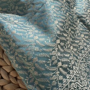 Carré 55cm Tissé Main - Brin de Sagesse Bleu | Tohora