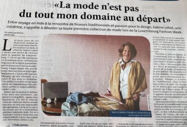 Article a la Une du Quotidien le 14 octobre 2026 retraçant le parcours de Sabine Lehot et la première Fashion week de Tohora en collaboration avec Eriselda Hoxha Couture